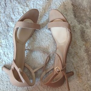 Dream Pairs Beige Strappy Heels